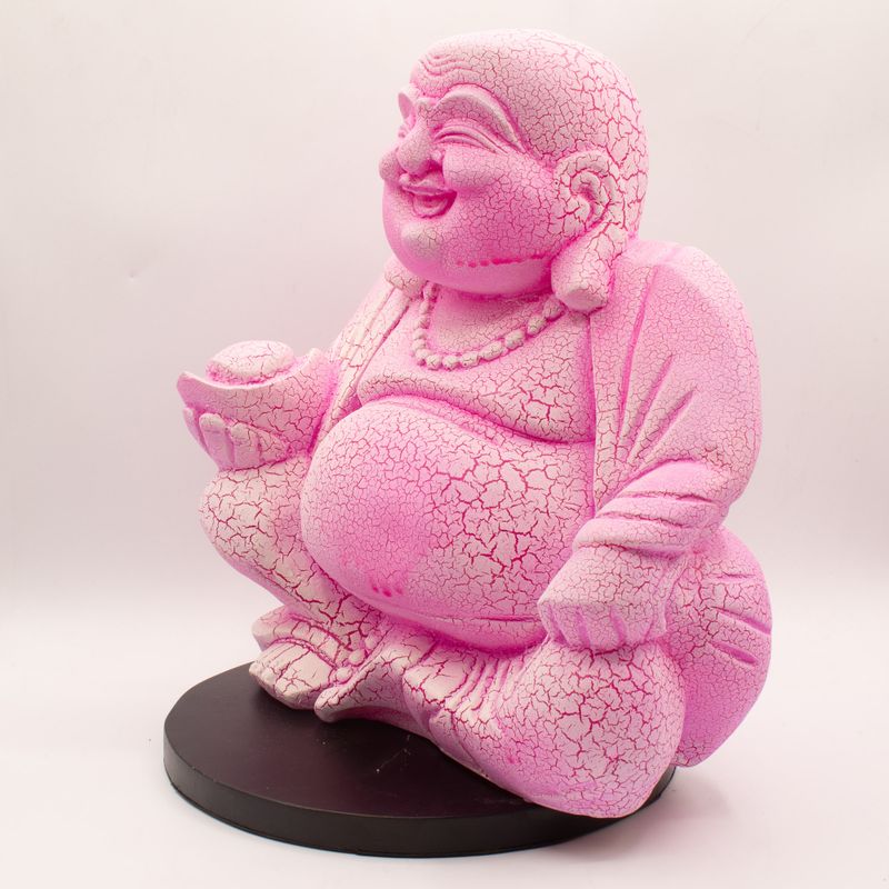 Lampe Bouddha Rieur – Fruit du Dragon – Socle Rond
