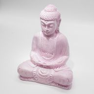 Lampe Bouddha Méditation – Cerise Craquelée – Socle Ovale