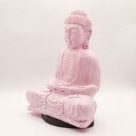 Lampe Bouddha Méditation – Cerise Craquelée – Socle Ovale