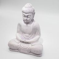 Lampe Bouddha de Méditation Lavande Craquelé - Support Ovale