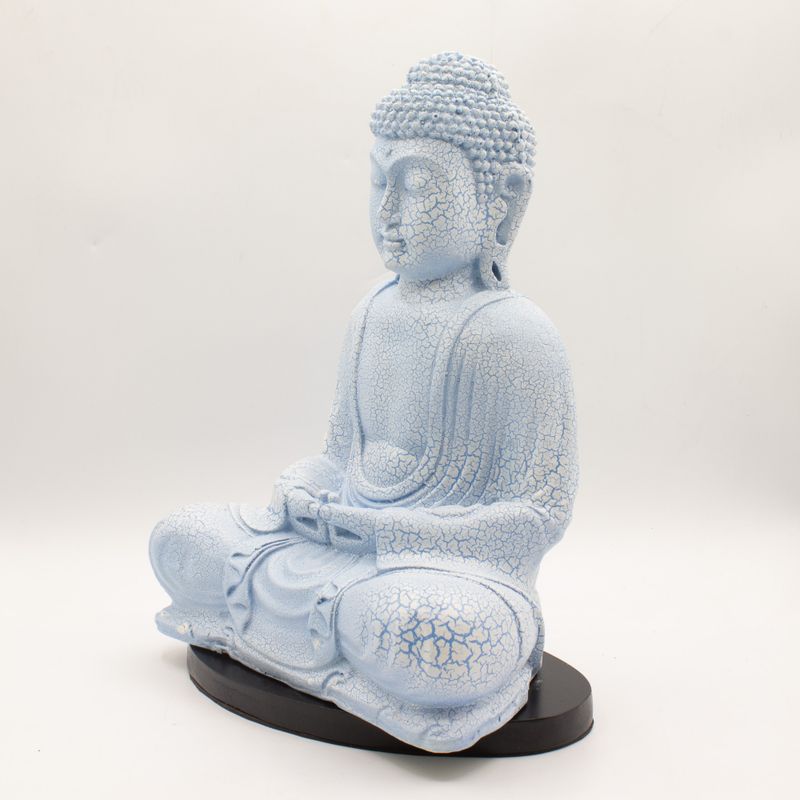 Lampe Bouddha Méditation – Bleu Ciel – Socle Ovale