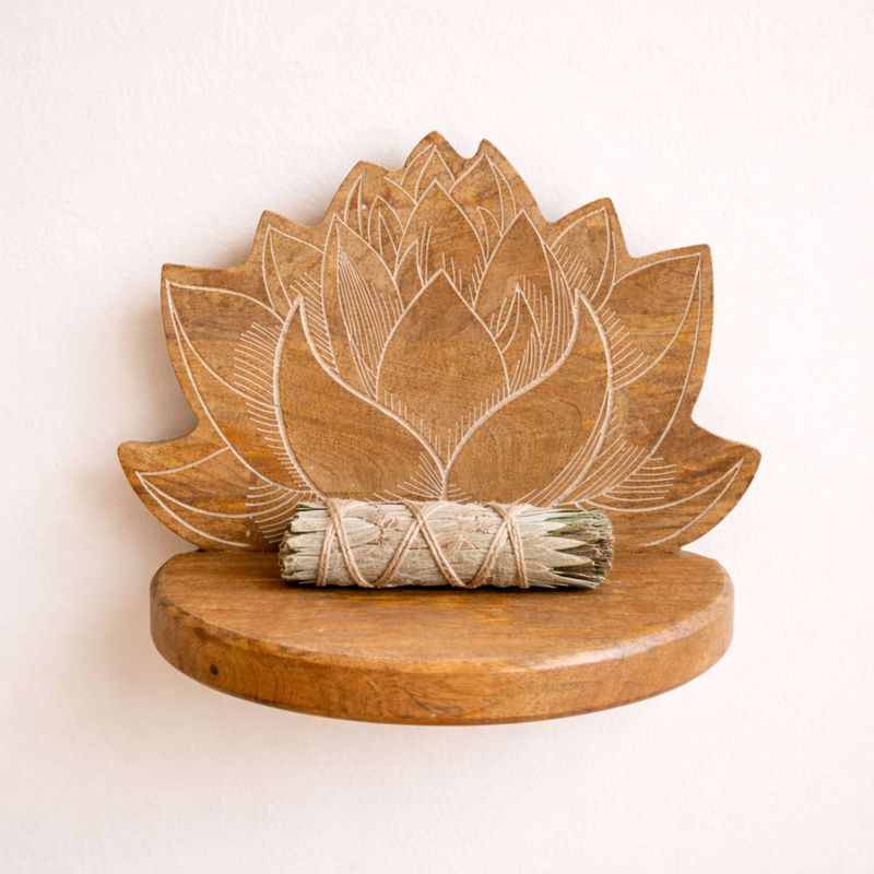Étagère Murale Blanchie - Lotus