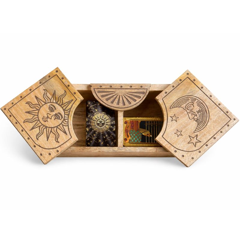 Boîte Coulissante Gravée Soleil et Lune