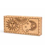 Boîte Sculptée en Cristal et Pierre Soleil - Lune