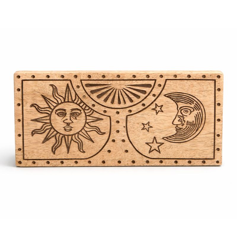 Boîte Sculptée en Cristal et Pierre Soleil - Lune