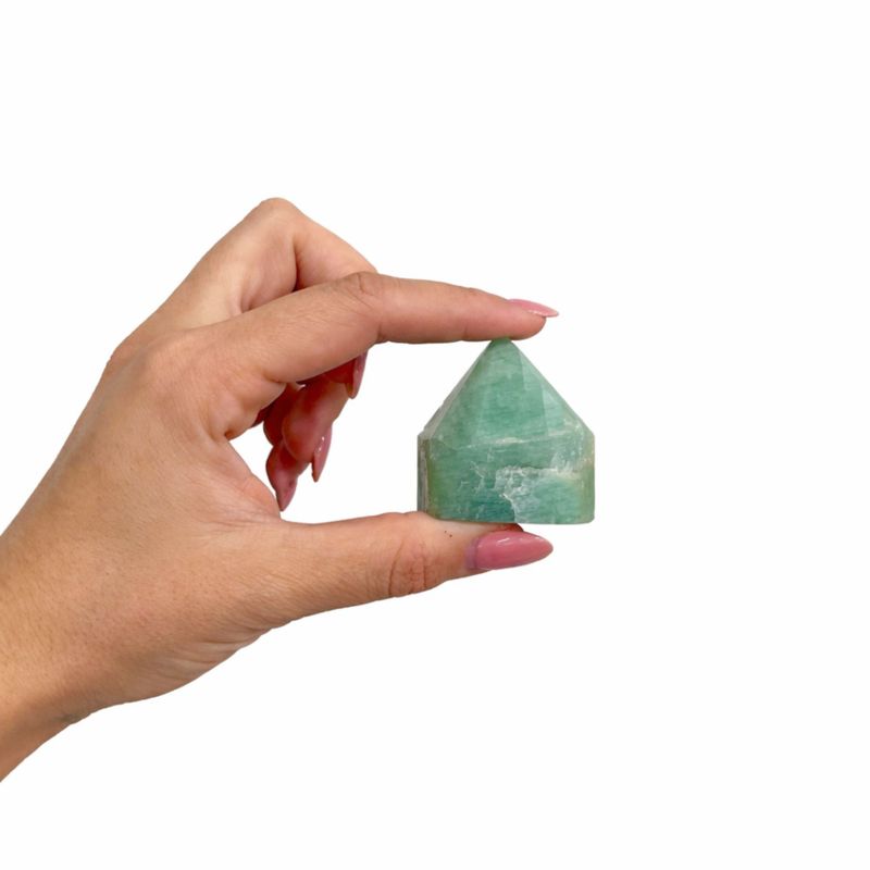Lot de Pointes Polies en Pierres Naturelles – Amazonite Indienne (environ 5 à 6 pièces)