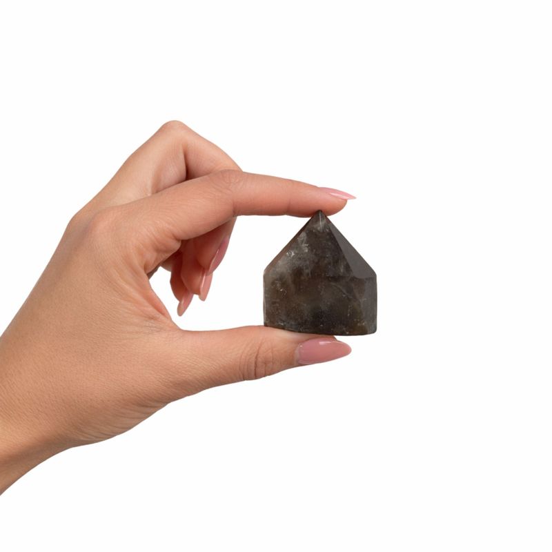 Pointes Polies en Vrac de Pierres Gemmes - Quartz fumé (environ 5 à 6 pièces)