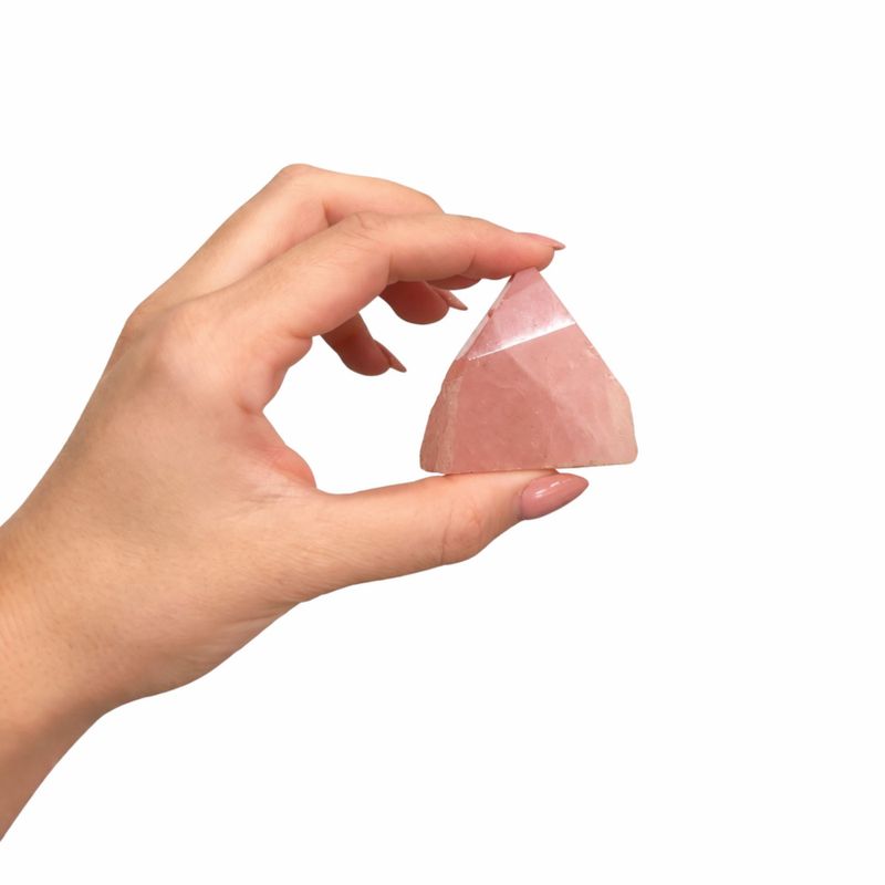 Pointes Polies en Vrac de Pierres Gemmes  - Quartz rose (environ 5 à 6 pièces)