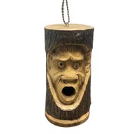 Tronc Arbre Visage - Maison Oiseaux - Singe Furieux