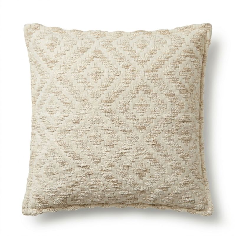 Housse de Coussin Classique - Géométrie Neutre Crème - 45 x 45 cm