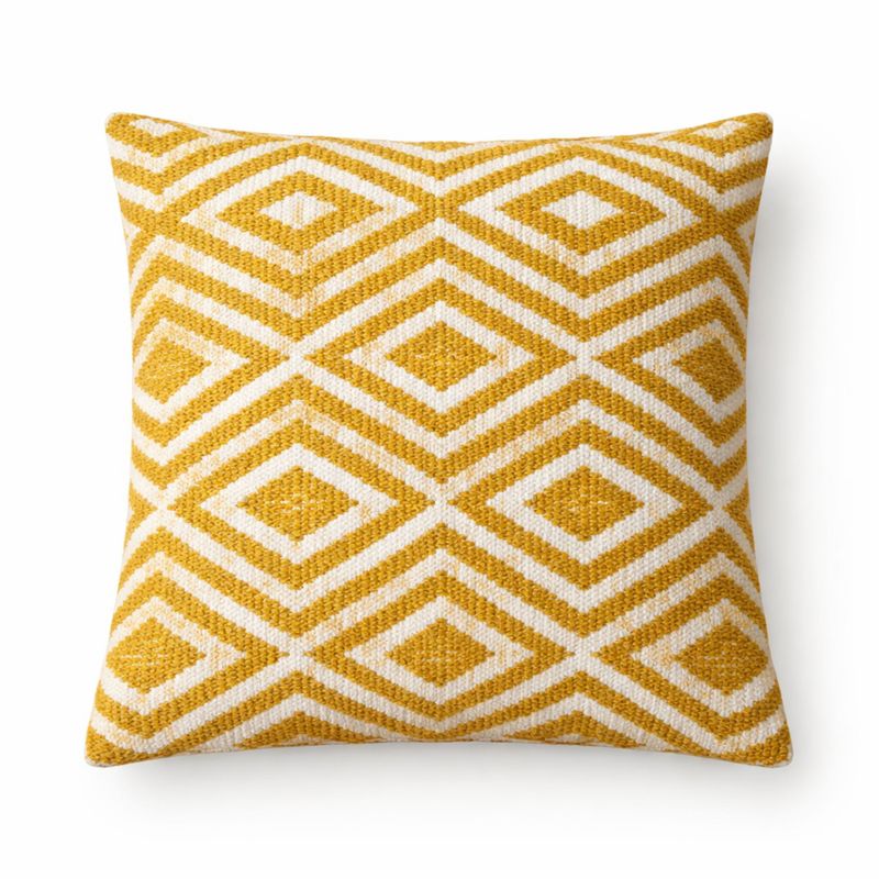 Housse de Coussin Classique - Diamants Moutarde - 45 × 45 cm
