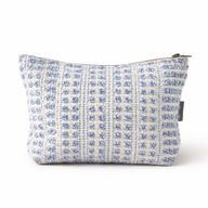 Trousses de Toilette Nomad Sari en Jacquard Indien - Indigo Echo