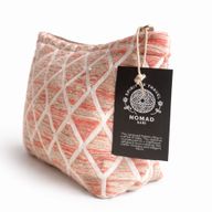 Trousses de Toilette Nomad Sari en Jacquard Indien - Rose treillis