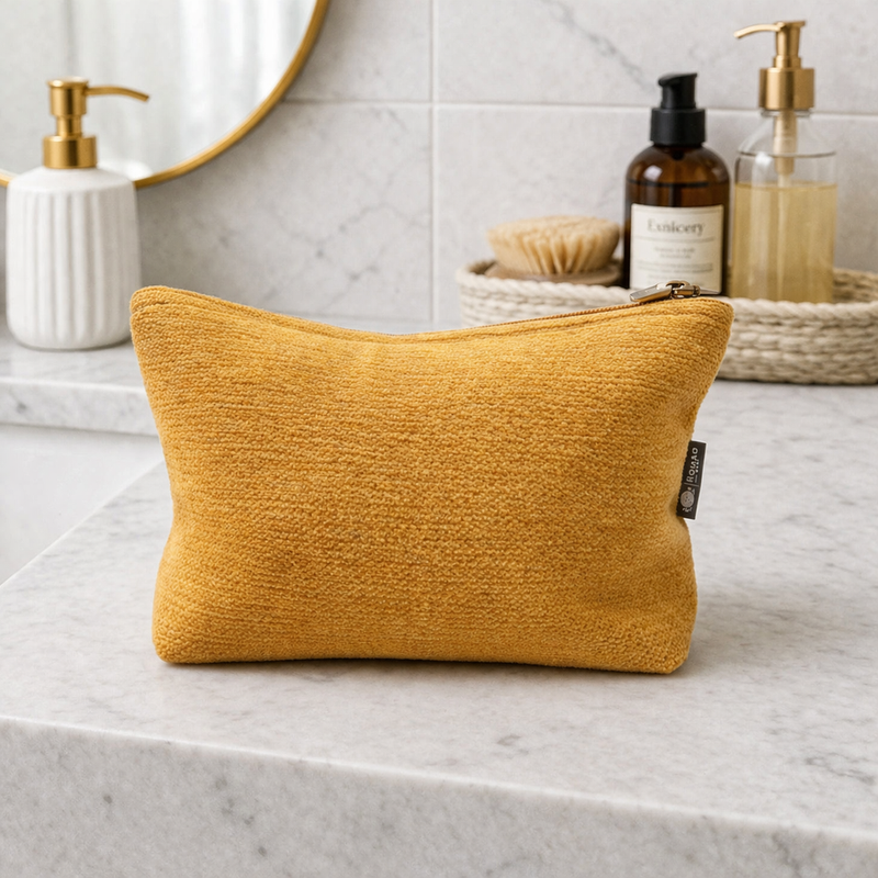 Trousses de Toilette Nomad Sari en Jacquard Indien - Marigold Loom