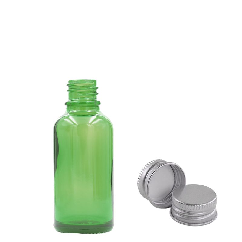 Bouteille Compte-gouttes en Verre Vert 5ml avec Bouchon en Aluminium