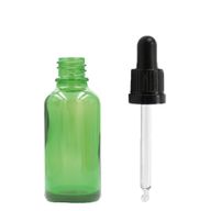 Bouteille Compte-gouttes en Verre Vert de 10ml avec Pipette T/E Noire