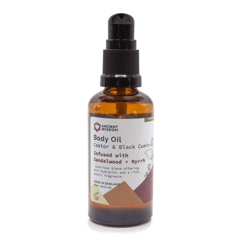 Huile Corporelle Bio 50ml - Bois de Santal & Myrrhe