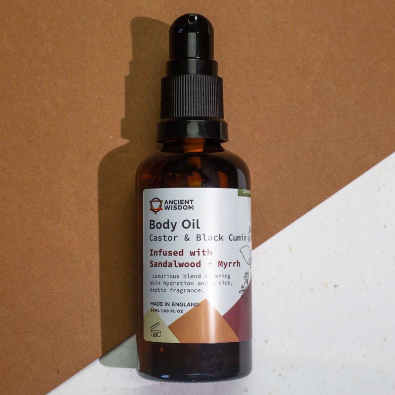 Huile Corporelle Bio 50ml - Bois de Santal & Myrrhe