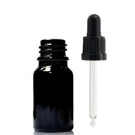 Bouteille Compte-gouttes en Verre Noir 5ml avec Pipette Inviolable Noire