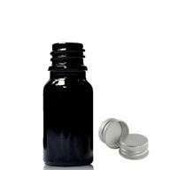 Bouteille Compte-gouttes en Verre Noir 10ml avec Bouchon en Aluminium