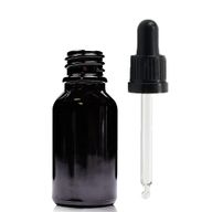 Bouteille Compte-gouttes en Verre Noir 15ml avec Pipette Inviolable Noire