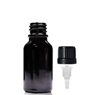 Bouteille Compte-gouttes en Verre Noir 15ml avec Bouchon Compte-gouttes