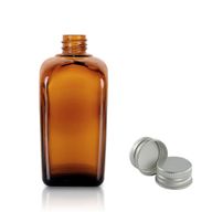 Bouteille en Verre Ambré de 30 ml Alchimiste avec Bouchon en Aluminium