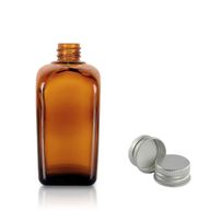 Bouteille en Verre Ambré de 20 ml Alchimiste avec Bouchon en Aluminium