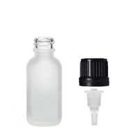 Flacon Compte-Gouttes en Verre Blanc Givré 10ml - Avec Bouchon Compte-Gouttes