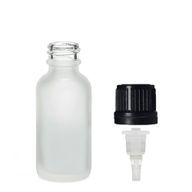 Flacon Compte-Gouttes en Verre Blanc Givré 30ml - Avec Bouchon Compte-Gouttes