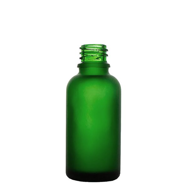 Bouteille compte-gouttes en verre vert dépoli de 10 ml
