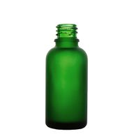 Bouteille compte-gouttes en verre vert dépoli de 30 ml