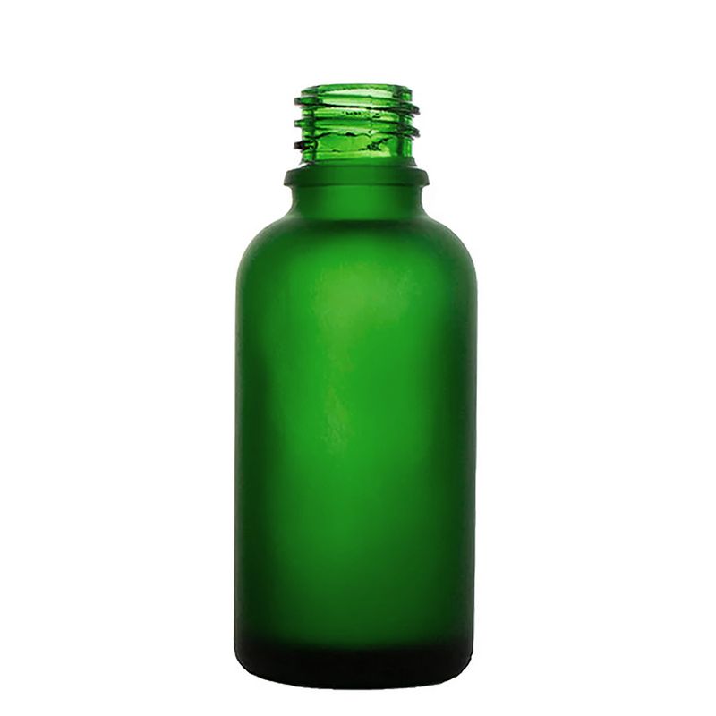 bouteille compte-gouttes en verre vert givré de 50 ml