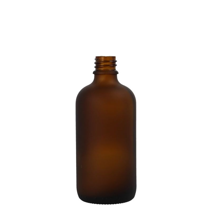 Flacon compte-gouttes en verre ambré givré de 30 ml