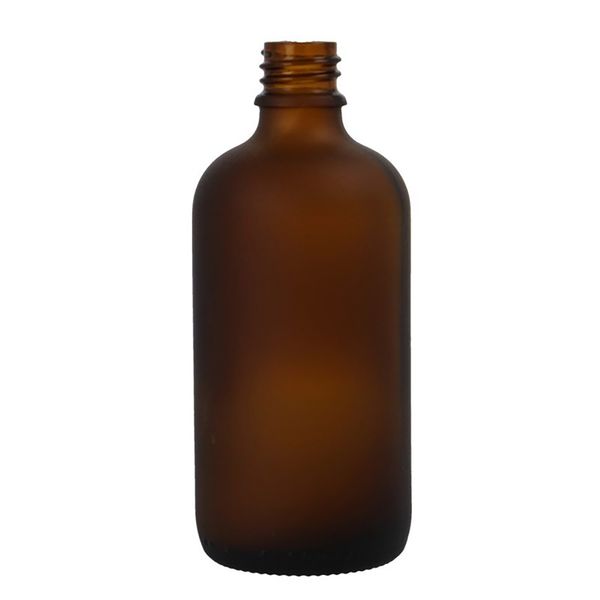 Bouteille compte-gouttes en verre ambré dépoli de 100 ml