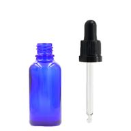 Bouteille Compte-gouttes en Verre Bleu de 5ml avec Pipette T/E Noire