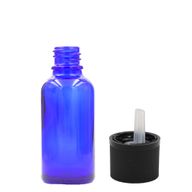 Bouteille Compte-gouttes en Verre Bleu de 15ml avec Bouchon Compte-gouttes de Sécurité Enfant