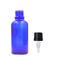 Bouteille Compte-gouttes en Verre Bleu de 30ml avec Bouchon Compte-gouttes