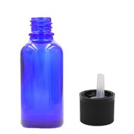 Bouteille Compte-gouttes en Verre Bleu de 50ml avec Bouchon Compte-gouttes de Sécurité Enfant