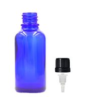 Bouteille Compte-gouttes en Verre Bleu de 50ml avec Bouchon Compte-gouttes