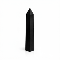 Pointes Obélisques à Six Faces en Pierre Naturelle environ 17 cm - Tourmaline noire