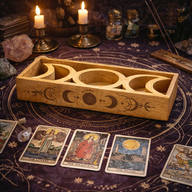 Plateau de Tarot à Phase Lunaire avec Porte-Cartes