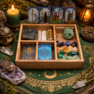 Boîte à Tarot à Quatre Sections avec Support de Cartes