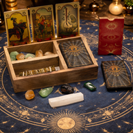 Boîte à Tarot à Trois Sections avec Support de Cartes