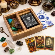 Boîte à Tarot à Deux Sections avec Support de Cartes