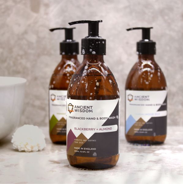 Ensemble de démarrage parfumé : gel douche pour les mains et le corps et lotions