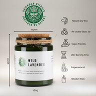 Bougie En Cire de Soja Avec Mèche en Bois – Figue Écrasée & Cassis