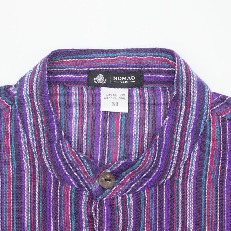 Chemise Nomad Sari Kathmandu - Noir Violet - Moyen