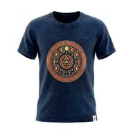 T-shirt Nomad Sari en coton Délavé - Reste sauvage, enfant de la lune - Bleu - Petit