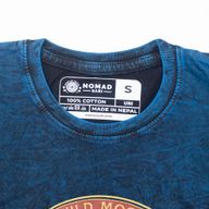 T-shirt Nomad Sari en coton Délavé - Reste sauvage, enfant de la lune - Bleu - Petit